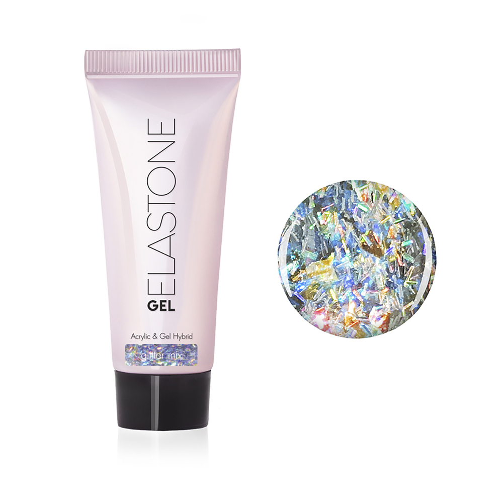 

Гибрид акрила и геля ELASTONE GEL (glitter mix), 18 мл №7056