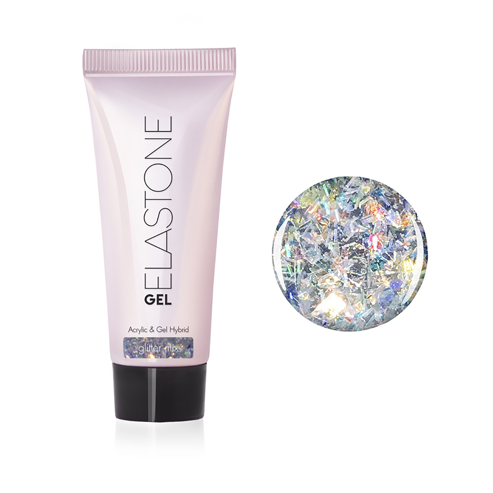 

Гибрид акрила и геля ELASTONE GEL (glitter mix), 18 мл №7055