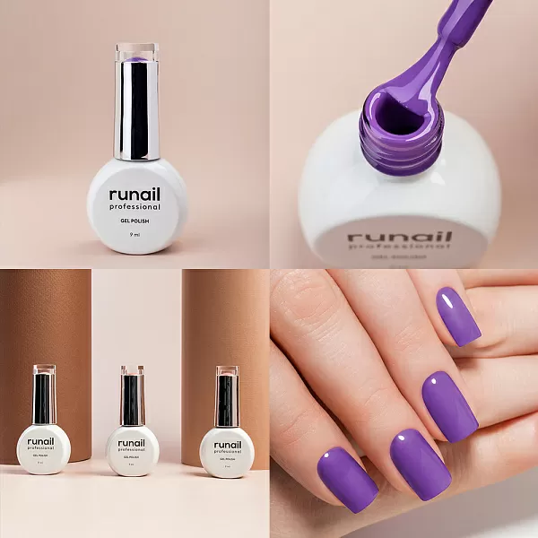 Набор гель-лаков "runail GEL POLISH" 5 оттенков (№8883, №8895, №8896, №8904, №8922) по 9 мл, №1124М