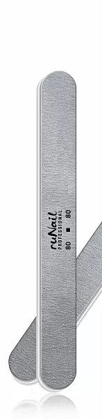 Профессиональная пилка для искусственных ногтей (серая, закруглённая, 80/80) №1598