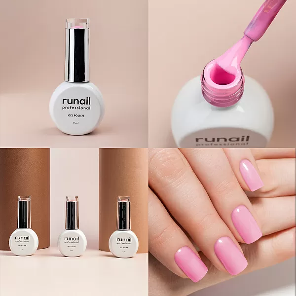 Набор гель-лаков "runail GEL POLISH" 5 оттенков (№7883, №7889, №7890, №7891, №8923) по 9 мл, №1118М