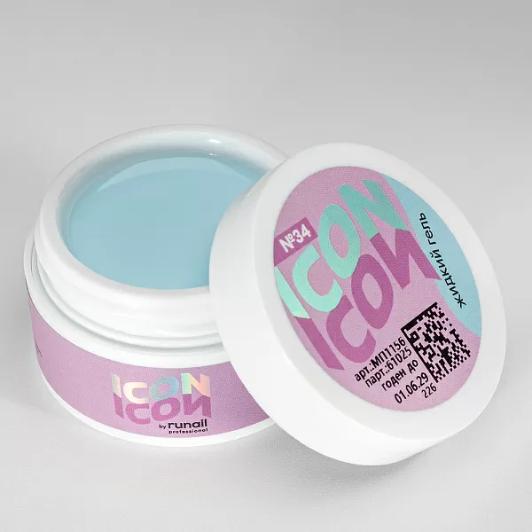 Цветной жидкий Уф-гель ICON, 15 г, тон №34