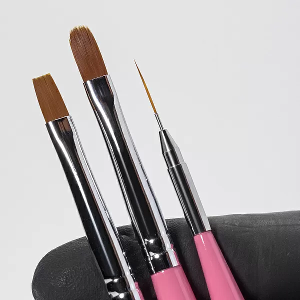 Набор кистей ICON для маникюра 3шт, синтетика №МП1024