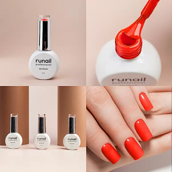 Набор гель-лаков "runail GEL POLISH" 5 оттенков (№7880, №7909, №7913, №8893, №8940) по 9 мл, №1117М