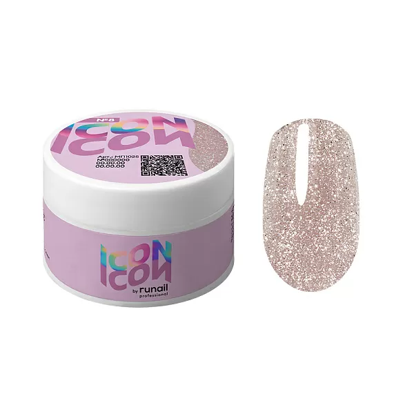 Моделирующий УФ-гель светоотражающий ICON, 15 г, тон №8