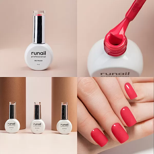 Набор гель-лаков "runail GEL POLISH" 5 оттенков (№7880, №7909, №7913, №8893, №8940) по 9 мл, №1117М
