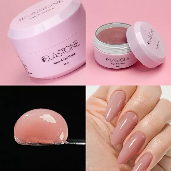 Набор Гибрид акрила и геля ELASTONE GEL 2 оттенка (№3948, №3952) по 15 мл №1294М