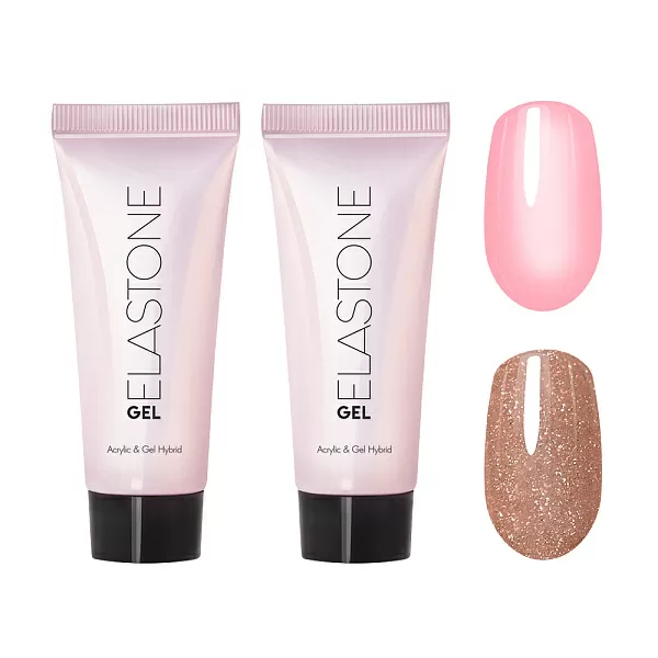 Набор Гибрид акрила и геля ELASTONE GEL 2 оттенка (№3941, №6062) по 18 мл №1289М