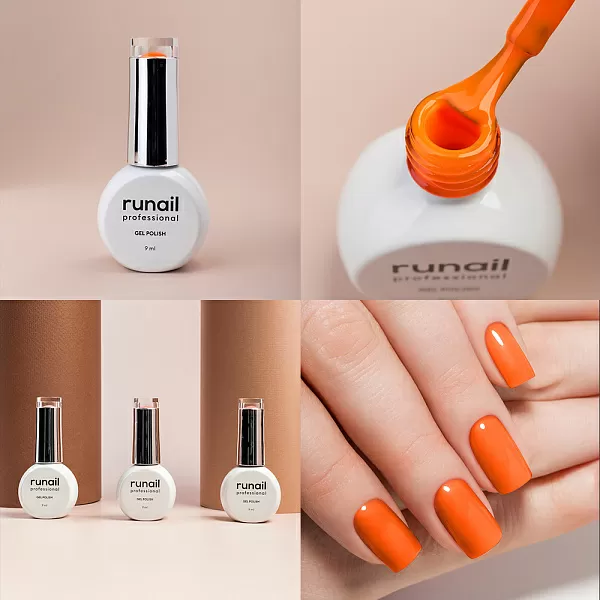 Набор гель-лаков "runail GEL POLISH" 5 оттенков (№8883, №8895, №8896, №8904, №8922) по 9 мл, №1124М