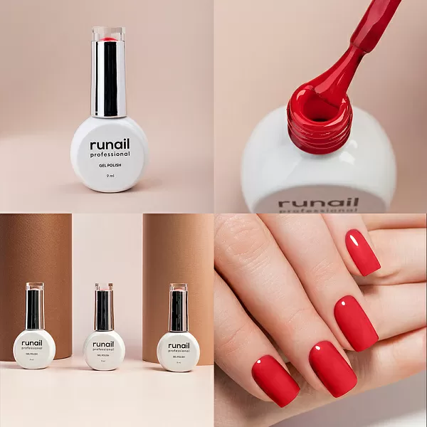 Набор гель-лаков "runail GEL POLISH" 5 оттенков (№7880, №7909, №7913, №8893, №8940) по 9 мл, №1117М