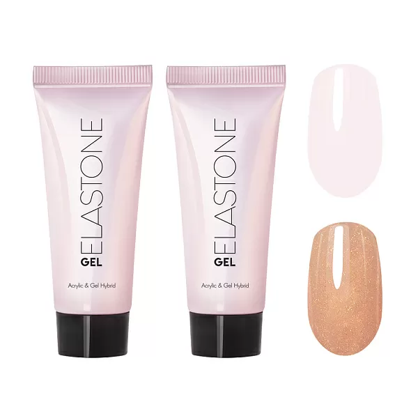 Набор Гибрид акрила и геля ELASTONE GEL 2 оттенка (№4673, №6061) по 18 мл №1287М