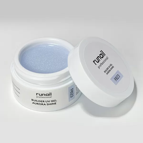 Набор моделирующих УФ-гелей c шиммером BUILDER UV GEL AURORA SHINE 6 оттенков (№9822, №9823, №9824, №9825, №9826, №9827) по 15 г, №1271М