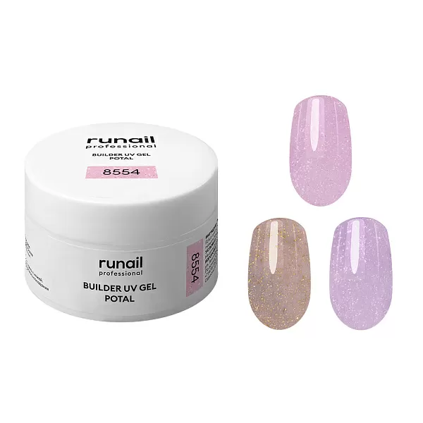 Набор декоративных моделирующих УФ-гелей BUILDER UV GEL POTAL/YUKI 3 оттенка (№8554, №8557, №8563) по 15 г, №9518