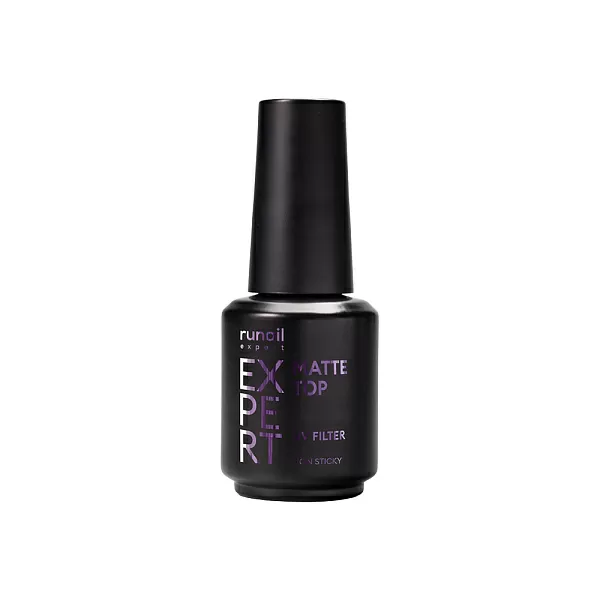 Топ матовый с УФ-фильтром Top Matte Non Sticky Runail Expert №152, 18мл флакон
