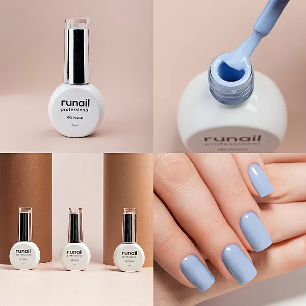 Набор гель-лаков "runail GEL POLISH" 5 оттенков (№7906, №8897, №8900, №8909, №8917) по 9 мл, №1121М