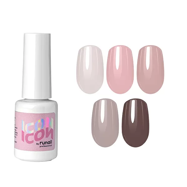 Набор гель-лаков ICON 5 оттенков по 5 мл, №1186М
