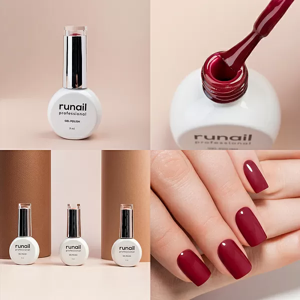 Набор гель-лаков "runail GEL POLISH" 5 оттенков (№7914, №8875, №8892, №8929, №8931) по 9 мл, №1119М