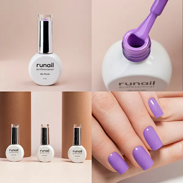 Набор гель-лаков "runail GEL POLISH" 5 оттенков (№7904, №8908, №8913, №8920, №8921) по 9 мл, №1128М