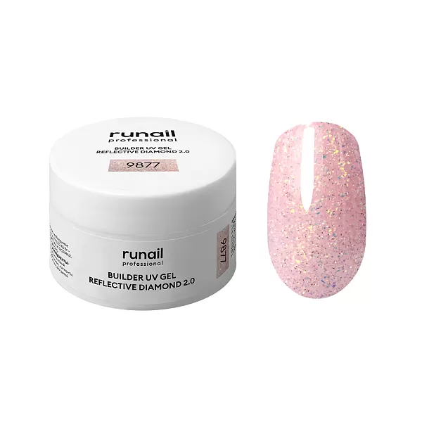 Моделирующий УФ-гель светоотражающий BUILDER UV GEL REFLECTIVE DIAMOND 2.0, 15г №9877