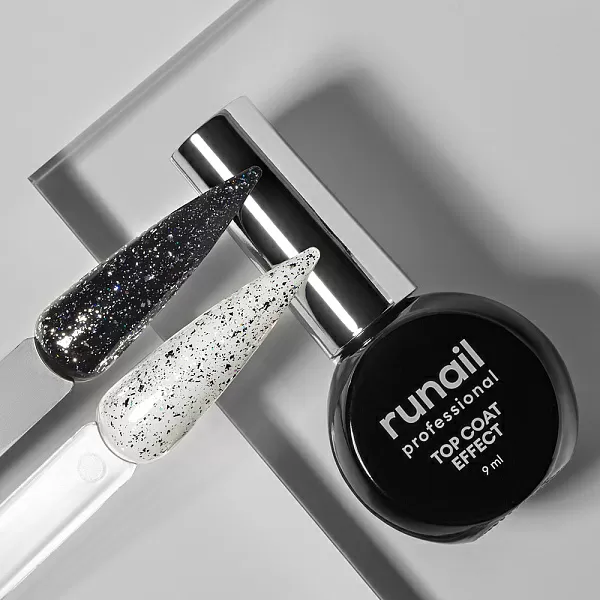 Глянцевый топ Top Сoat EFFECT SILVER POTAL, 9 мл №9908