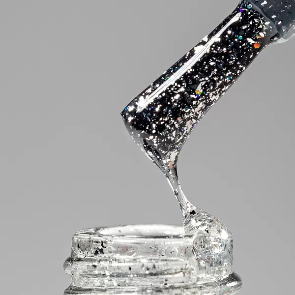 Глянцевый топ Top Сoat EFFECT SILVER POTAL, 9 мл №9908