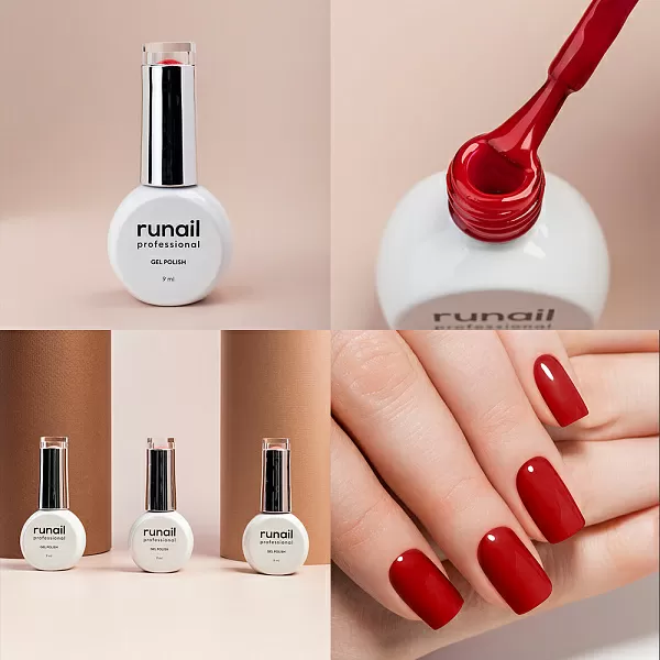 Набор гель-лаков "runail GEL POLISH" 5 оттенков (№7885, №7886, №7908, №8873, №8889) по 9 мл, №1123М
