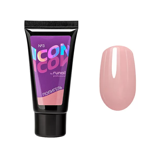 Полигель для наращивания ногтей ICON by Runail Professional, 30 г тон №3