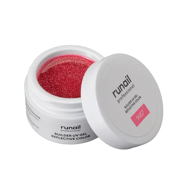 Набор моделирующих светоотражающих УФ-гелей BUILDER UV GEL REFLECTIVE COLOR 3 оттенка (№9656, №9657, №9660) по 15 г, №1301М