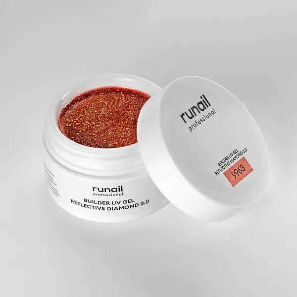 Моделирующий УФ-гель светоотражающий BUILDER UV GEL REFLECTIVE DIAMOND 3.0, 15г №9963