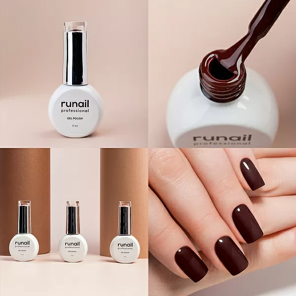 Набор гель-лаков "runail GEL POLISH" 5 оттенков (№7871, №7905, №8907, №8930, №8938) по 9 мл, №1131М