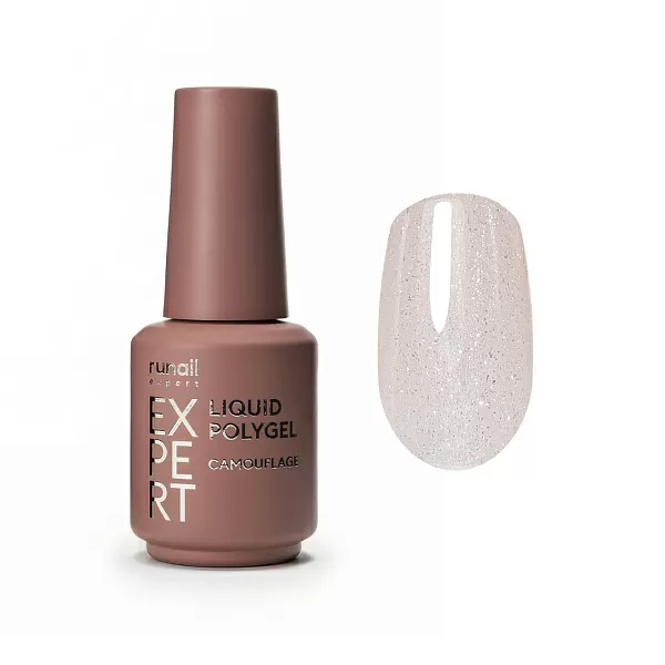Жидкий полигель с шиммером Runail Expert №239, 18 мл флакон