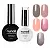 Набор №1260М: гель-лак "runail GEL POLISH" 5 оттенков (№9200, №9201, №9202, №9222, №9223) по 9 мл и Глянцевый топ TopCoat №2716 15 мл
