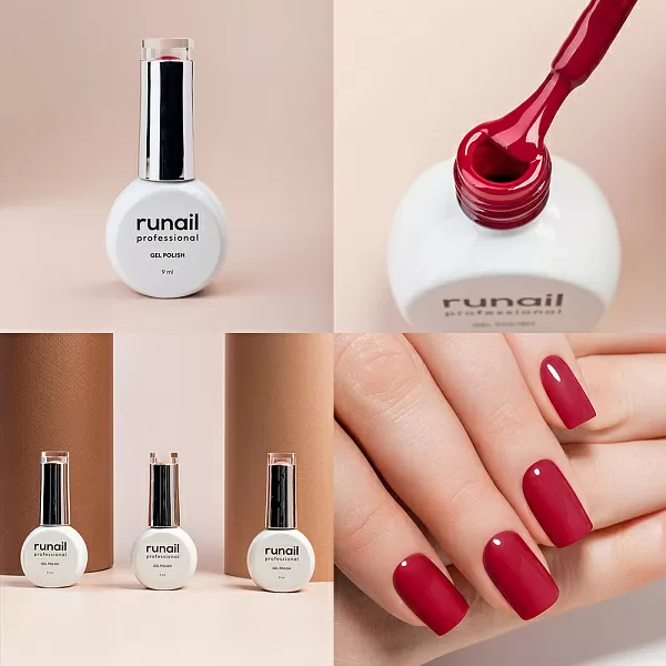 Набор гель-лаков "runail GEL POLISH" 5 оттенков (№7871, №7905, №8907, №8930, №8938) по 9 мл, №1131М