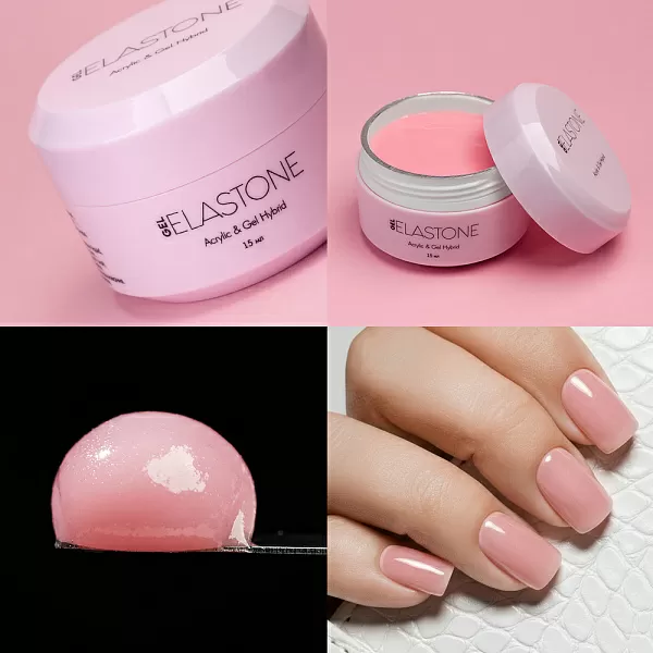Набор Гибрид акрила и геля ELASTONE GEL 2 оттенка (№3948, №3952) по 15 мл №1294М
