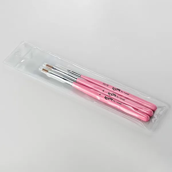 Набор кистей ICON для маникюра 3шт, синтетика №МП1024