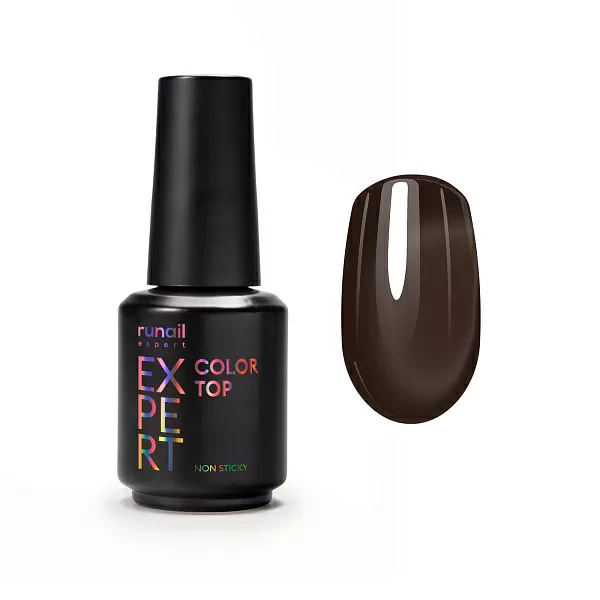 Топ цветной Top Color Non Sticky Runail Expert №154, 18мл флакон