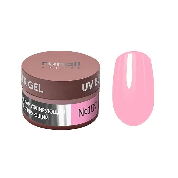 Гель моделирующий UV BUILDER GEL Runail Expert №107, 15г банка