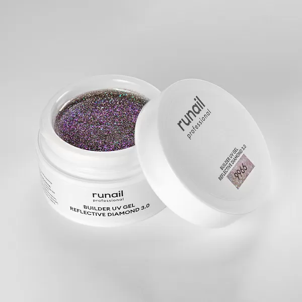 Моделирующий УФ-гель светоотражающий BUILDER UV GEL REFLECTIVE DIAMOND 3.0, 15г №9966