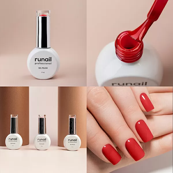Набор гель-лаков "runail GEL POLISH" 5 оттенков (№7914, №8875, №8892, №8929, №8931) по 9 мл, №1119М