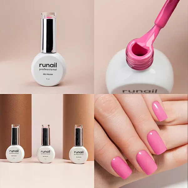 Набор гель-лаков "runail GEL POLISH" 5 оттенков (№7883, №7889, №7890, №7891, №8923) по 9 мл, №1118М