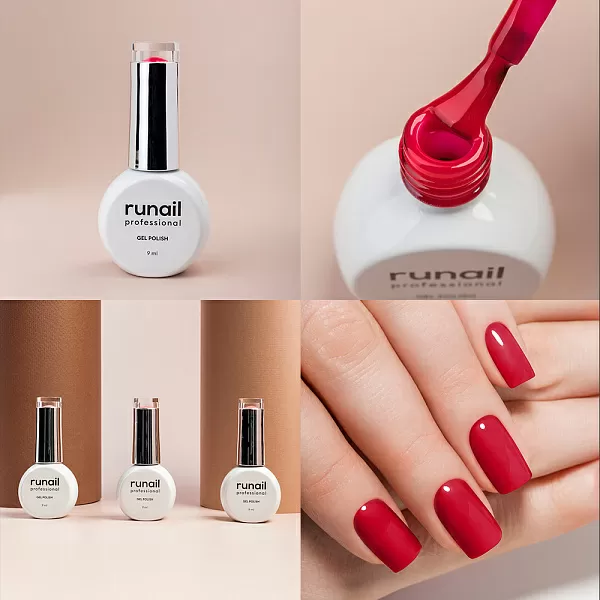 Набор гель-лаков "runail GEL POLISH" 5 оттенков (№7888, №7893, №7915, №8885, №8886) по 9 мл, №1120М