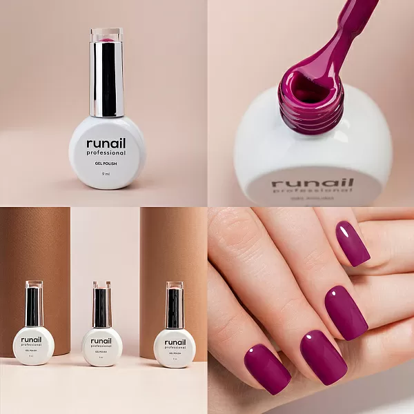 Набор гель-лаков "runail GEL POLISH" 5 оттенков (№8877, №8914, №8924, №8926, №8937) по 9 мл, №1130М