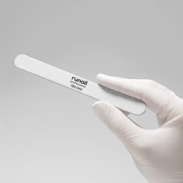 Мини-пилки для нат. ногтей, спайка 50шт (серая, прямая, 13 см, 180/240 ICON №МП1053