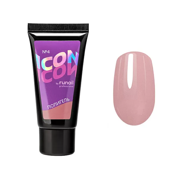 Полигель для наращивания ногтей ICON by Runail Professional, 30 г тон №4