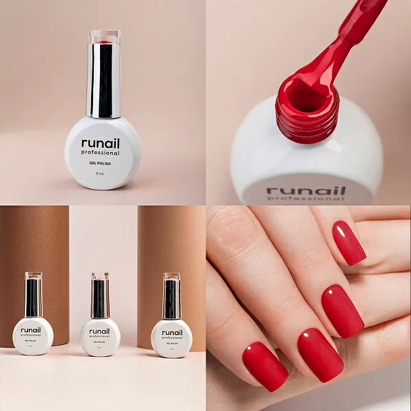 Набор гель-лаков "runail GEL POLISH" 5 оттенков (№7914, №8875, №8892, №8929, №8931) по 9 мл, №1119М