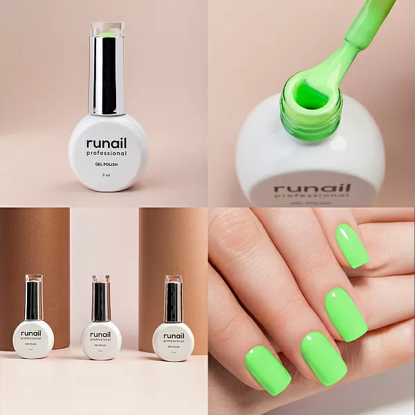 Набор гель-лаков "runail GEL POLISH" 5 оттенков (№7892, №8898, №8902, №8910, №8919) по 9 мл, №1125М