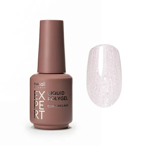 Жидкий полигель с шиммером Runail Expert №235, 18 мл флакон
