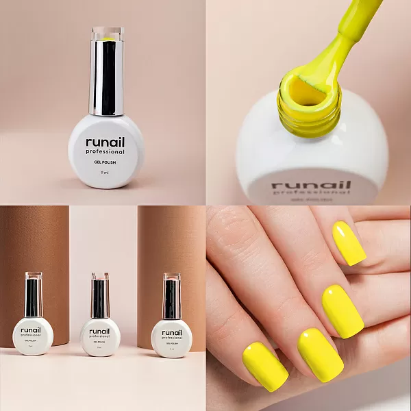 Набор гель-лаков "runail GEL POLISH" 5 оттенков (№7906, №8897, №8900, №8909, №8917) по 9 мл, №1121М