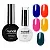 Набор №1262М: гель-лак "runail GEL POLISH" 5 оттенков (№9208, №9210, №9211, №9212, №9224) по 9 мл и Глянцевый топ TopCoat №2716 15 мл