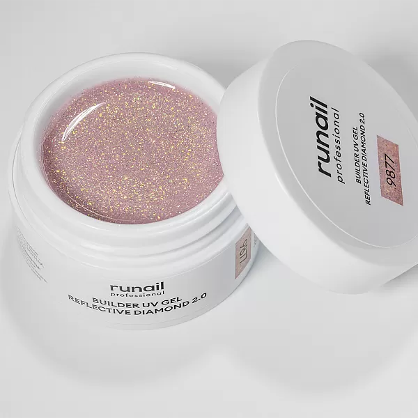Моделирующий УФ-гель светоотражающий BUILDER UV GEL REFLECTIVE DIAMOND 2.0, 15г №9877